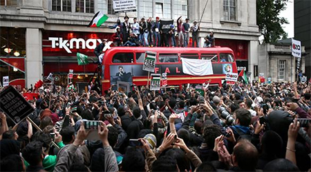 manifestacion contra israel en londres